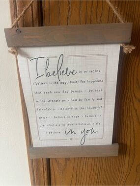 Altar'd State 'I Believe' Wall Hanging - White, Black, Brown